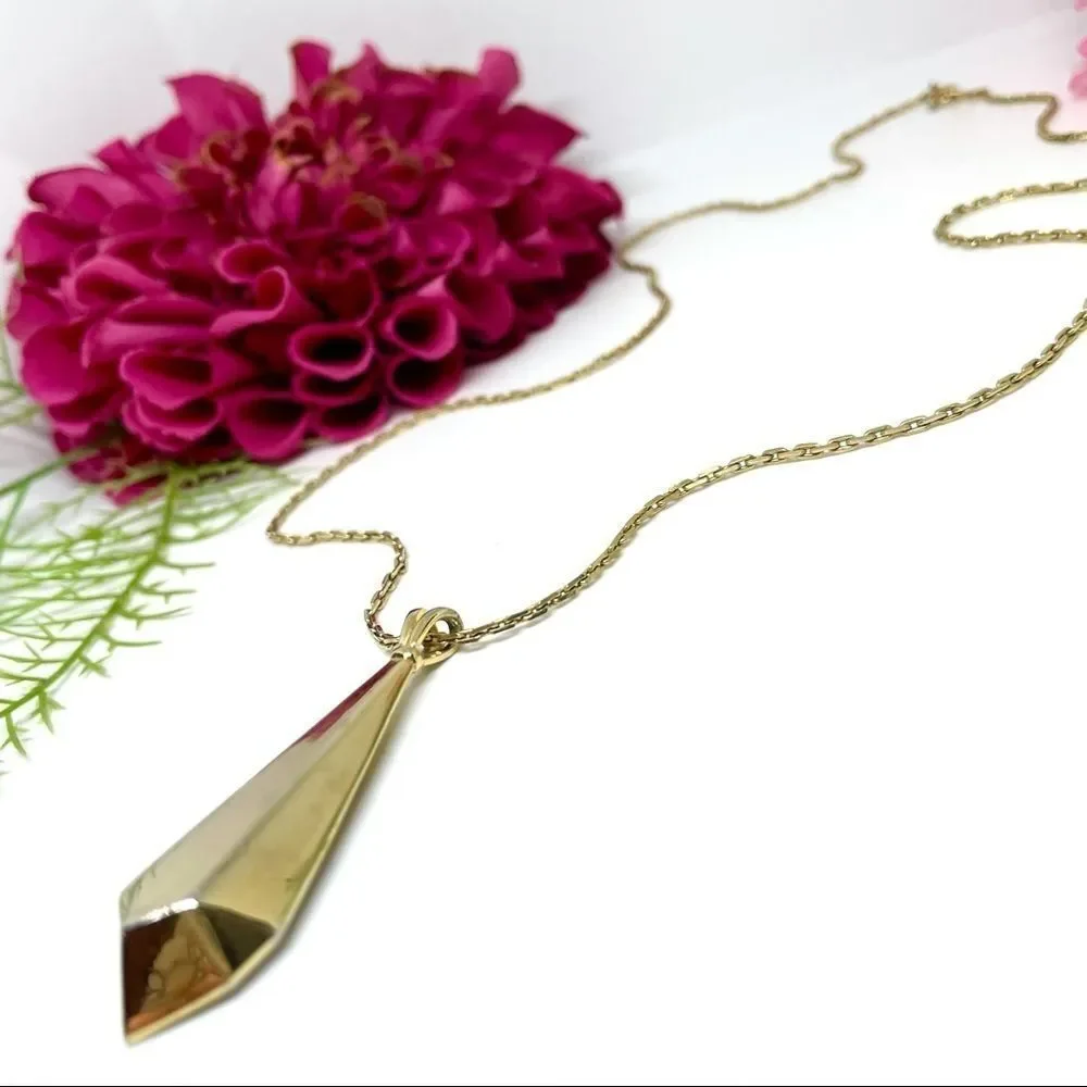 VINTAGE⚜️Mid Century Abstract Gem Pendant Necklace
